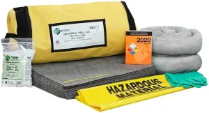 Enpac Fast Pack Bag Spill Kit, Universal, Yellow, Lightweight, 5-Gallon Spill Capacity
