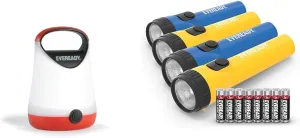 Eveready LED Camping Lantern & LED Flashlights (4-Pack)