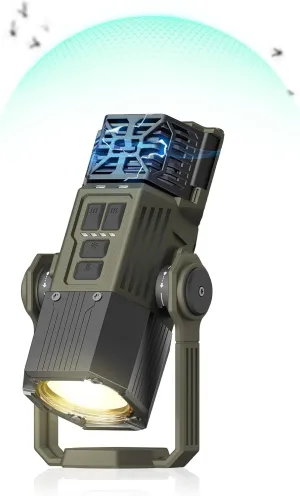 EVO Repeller Mosquito Repeller Rechargeable Repellent 329°F Heating with 3000LM Ultra Bright Camping Lantern 30ft Protection Zone for Outdoor Patios Camping Hiking(Mats Not Included)