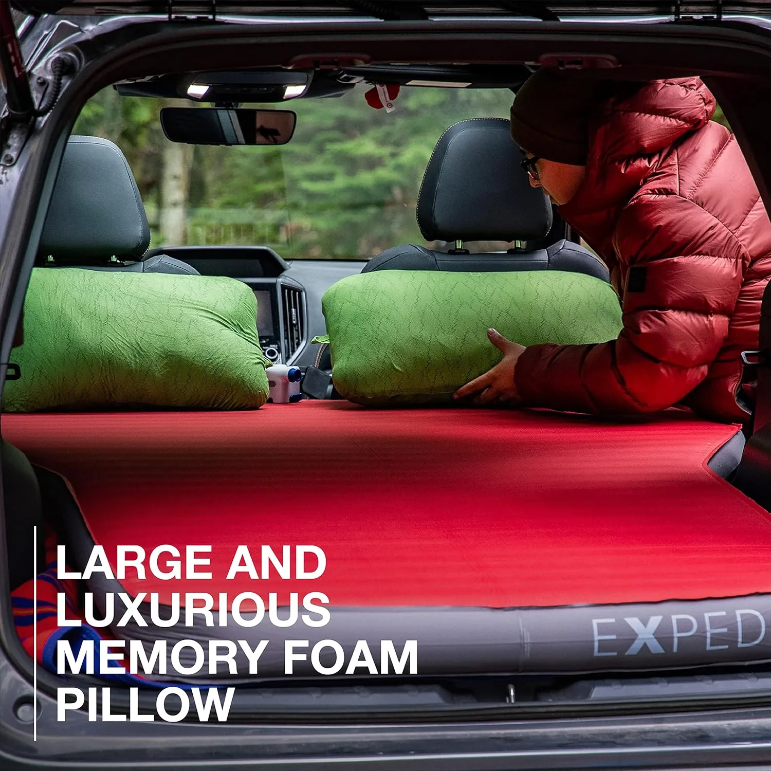 Exped Trailhead Pillow | Memory Foam Camping Pillow | Plush & Luxurious Camping Pillow | Large & Comfortable Travel Pillow, Navy, One Size