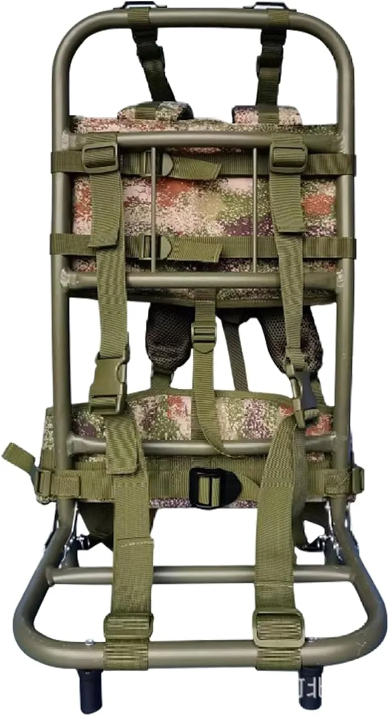 External Frame Hiking Backpacks,Hunting Backpack with Frame,Adjustable Aluminum External Frame Backpack,Frame Backpack Can Load 132Lbs for Outdoor Activity,Camping,Mountaineering,Camouflage Color
