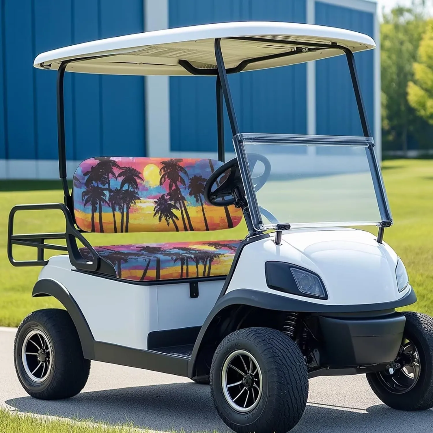 EZGO RXV Seat Covers with Elastic Edges - Heavy-Duty Universal Size for Club Car Precedent All-Season Protection