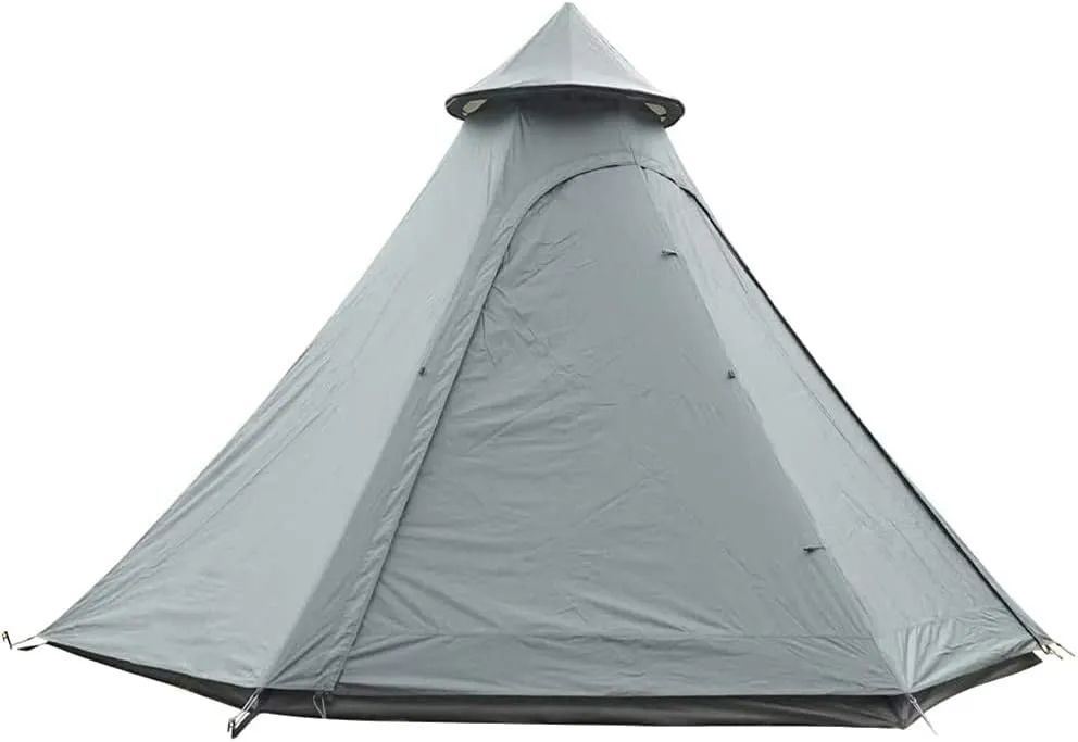 Family Camping Tent Large Waterproof Tipi 4 Person Room Teepee Tent Instant Setup Double Layer for Outdoor Trip Yurt Truck Tent