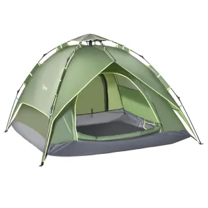 Family For Travel Pop Shelter Man Up Client-approved 3 Hiking Camping Double Outsunny Portable Flexible Festival Layer Automatic Tent