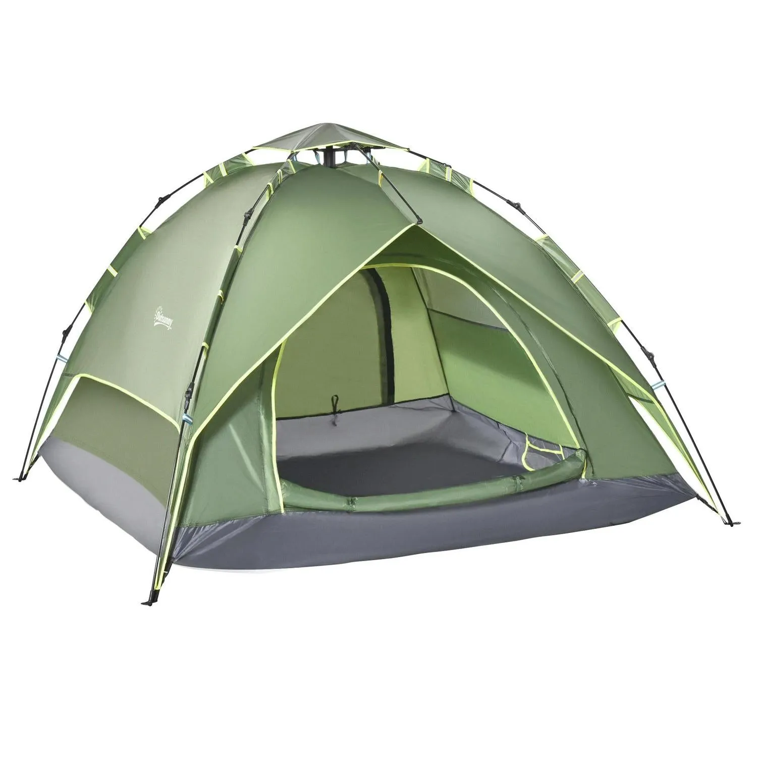 Family For Travel Pop Shelter Man Up Client-approved 3 Hiking Camping Double Outsunny Portable Flexible Festival Layer Automatic Tent