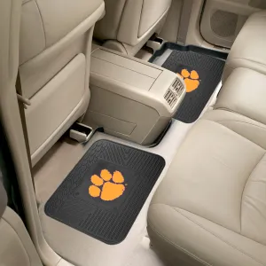 FANMATS 12257 NCAA Clemson Tigers Back Row Utility Car Mats - 2 Piece Set, 14in. x 17in., All Weather Protection, Universal Fit, Deep Resevoir Design, Molded Team Logo