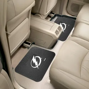 FANMATS 12412 NHL Tampa Bay Lightning Back Row Utility Car Mats - 2 Piece Set, 14in. x 17in., All Weather Protection, Universal Fit, Deep Resevoir Design, Molded Team Logo