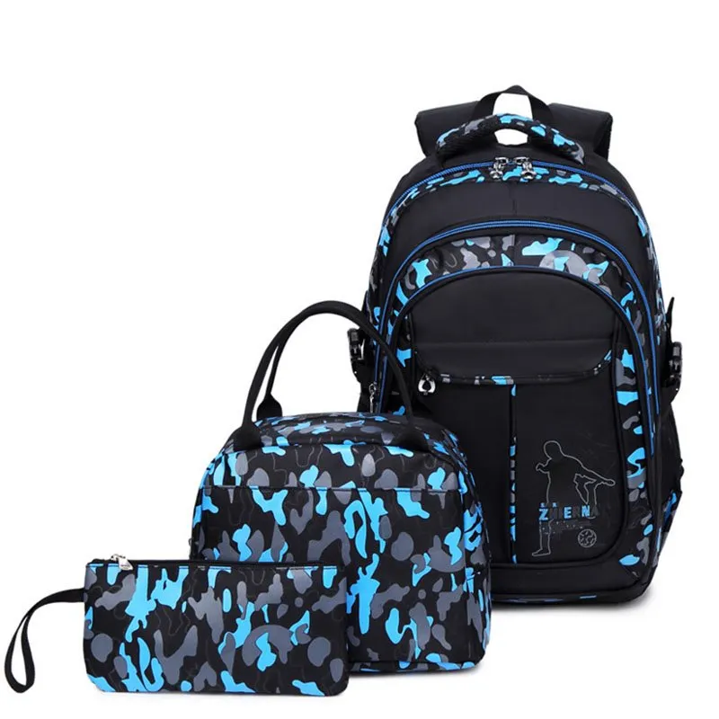 Fashion School Bag Backpack with Florescent Mark 3 Sets