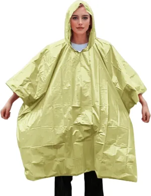Fay Bless 5PCS Survival Rain Poncho Retains 90% Body Heat, Durable, Waterproof Emergency Gear for Camping, Survival Kits