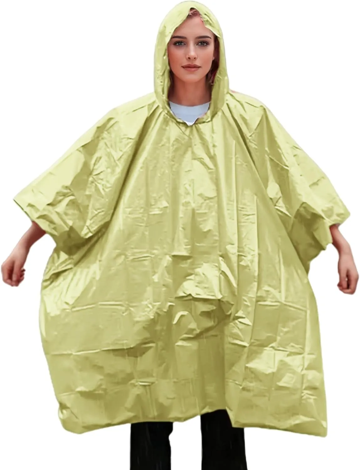 Fay Bless 5PCS Survival Rain Poncho Retains 90% Body Heat, Durable, Waterproof Emergency Gear for Camping, Survival Kits