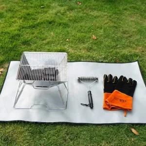 Fire Blanket,Fire Blankets Emergency for Home,Emergency Fire Blanket,Fireproof Grill Mat Fire Suppression Blanket Thermal Resistant Insulation Fire Resistant Pad