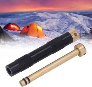 Fire Starter, Fire Piston Kit, Emergency Fire Tube, Aluminum Alloy Brass Emergency Portable Outdoor Camping Hiking Exploring, for Outdoor Activities