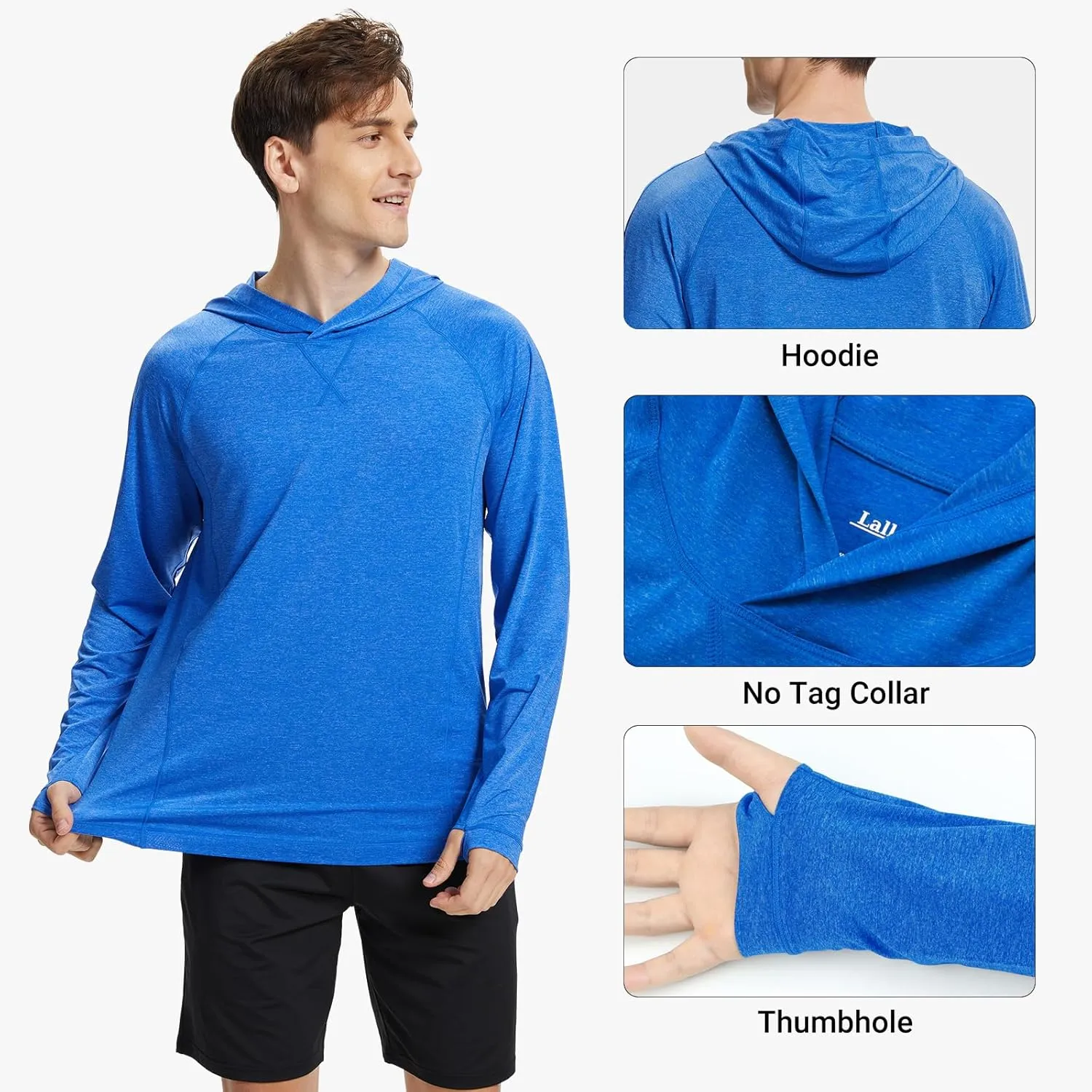 Fishing Shirts for Men Long Sleeve: UPF 100  UV Sun Protection Hoodie - Swimming Hiking Outdoor Running Rash Guard