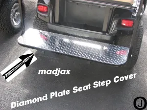 Fits Madjax Model Golf Cart Diamond Plate Flip Seat Step Cover ezgo-Club car-yamahaa