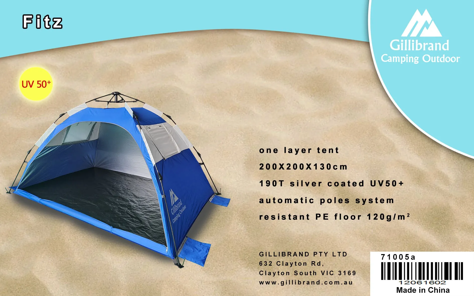 Fitz 3-4 Persons instant beach Tent