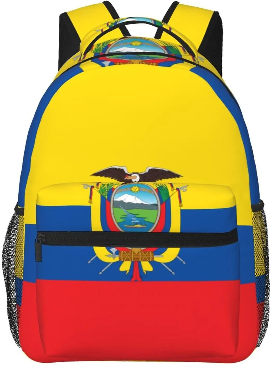 Flag of Ecuador Backpack, suitable for light travel, daily multi-purpose bag, suitable for commuting, cycling, work