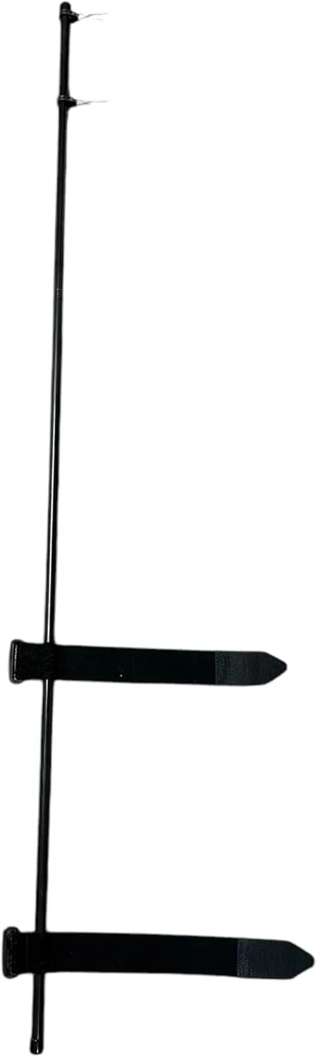 Flagpole for golf carts, For use on rear passenger safety bar or arm rests, No tools required for quick and easy installation on your golf cart. (Golf Cart Flagpole)