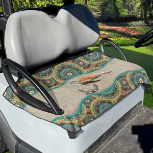 Flashideas Aztec Turtle Golf Cart Seat Cover Universal Fit for Most Club Car Golf Cart Decorations Polyester Gifts for Women Men Suitable for All Seasons