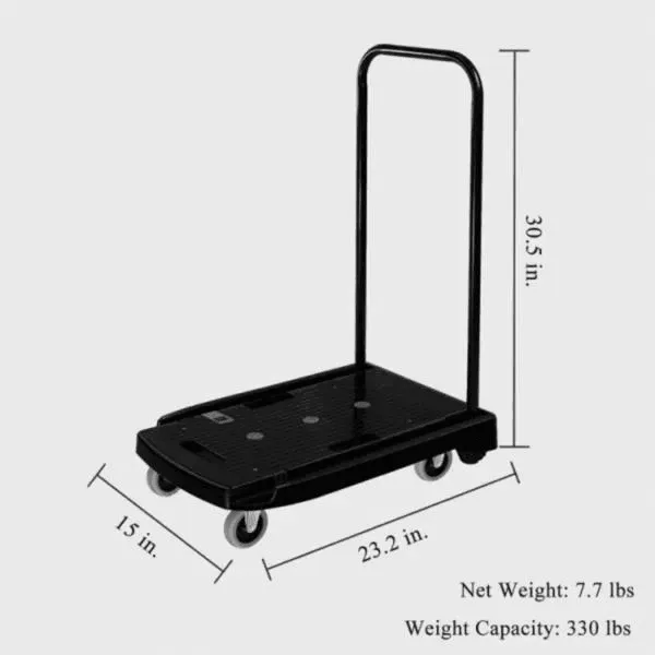 Foldable Platform Trolley Push Hand Cart