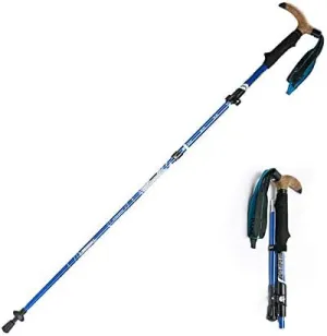 Foldable Portable Adjustable Non-Slip Aluminum Alloy Adult Walking Poles, Five Section Folding Retractable Walking Poles, for Hiking Camping Mountaineering Backpacking Walking