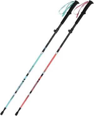 Foldable Trail Poles for Seniors 2 Pcs Telescopic Walking Sticks, Shock-Absorbent Trekking Poles, Carbon Fiber Shaft, Portable Mobility Aid
