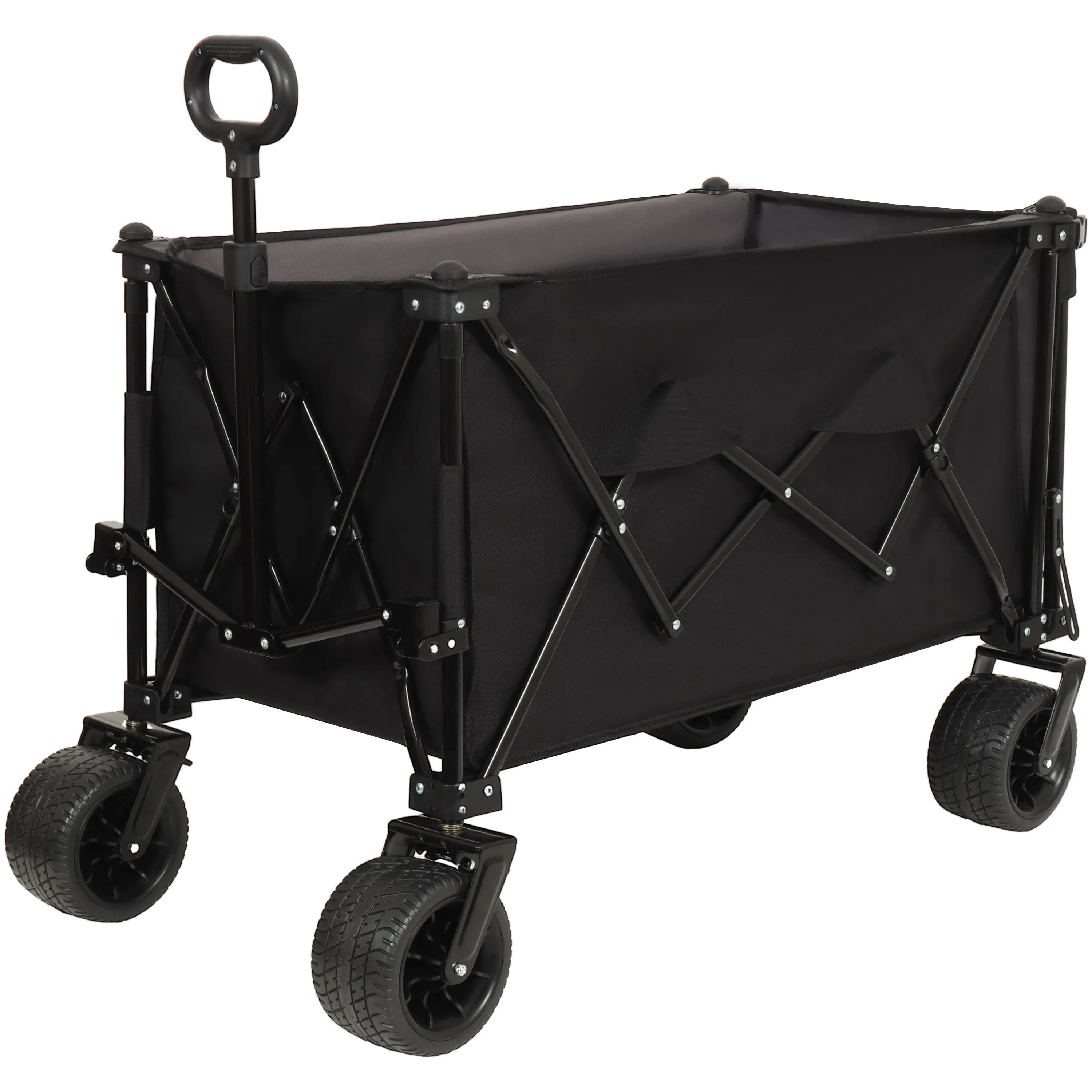 Foldable Wagon with Extended Tailgate,Extra Long Extender Wagon Cart,Wagon Cart Heavy Duty 480LBS with Large All-Terrain Wheels