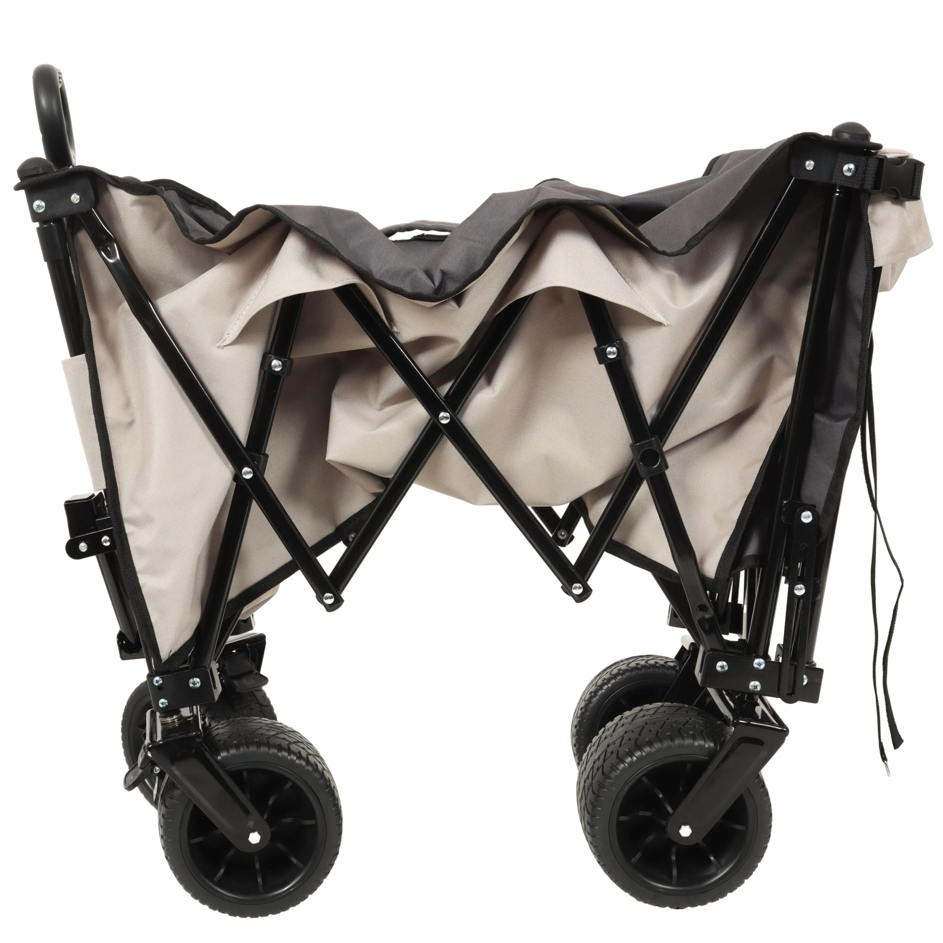 Foldable Wagon with Extended Tailgate,Extra Long Extender Wagon Cart,Wagon Cart Heavy Duty 480LBS with Large All-Terrain Wheels