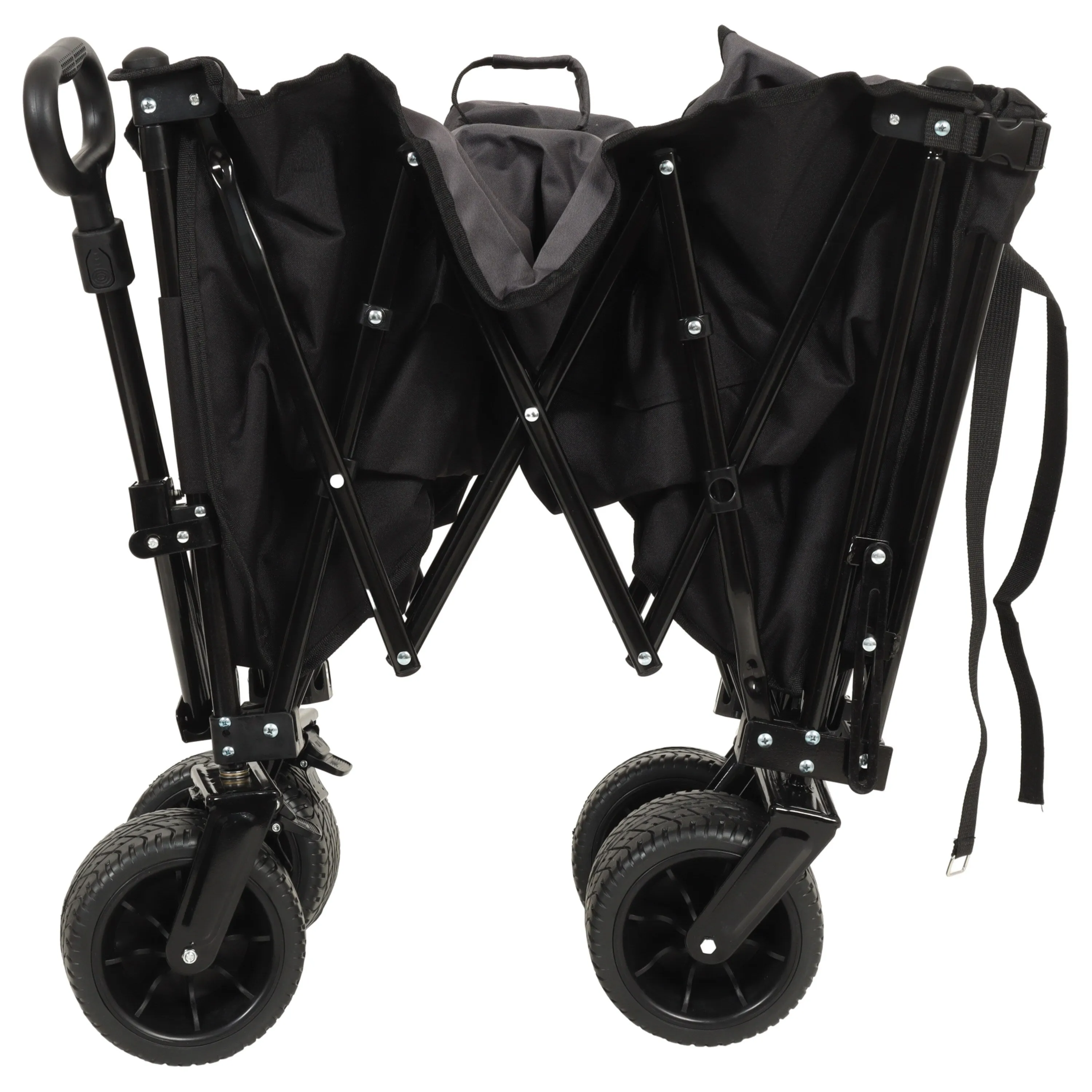 Foldable Wagon with Extended Tailgate,Extra Long Extender Wagon Cart,Wagon Cart Heavy Duty 480LBS with Large All-Terrain Wheels