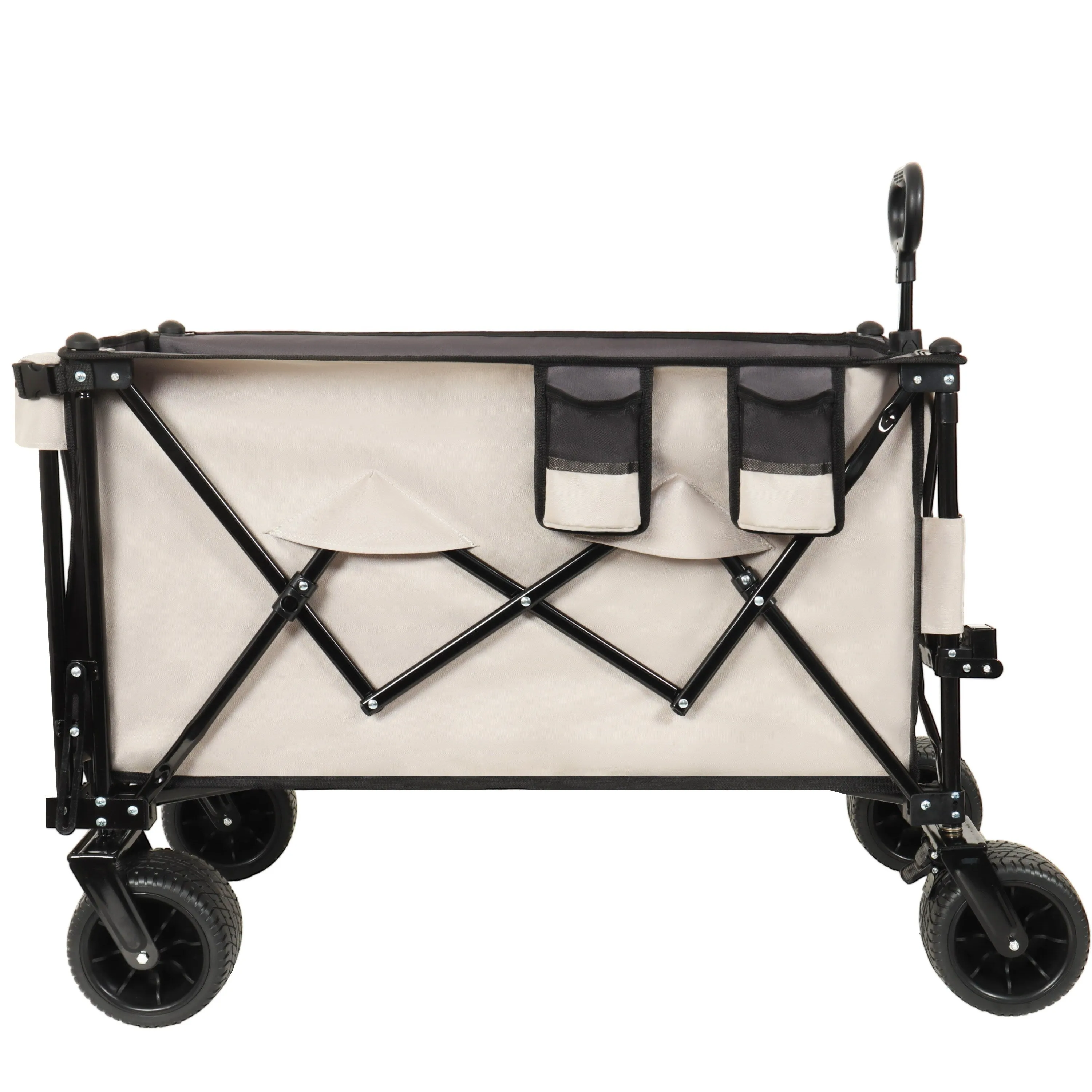 Foldable Wagon with Extended Tailgate,Extra Long Extender Wagon Cart,Wagon Cart Heavy Duty 480LBS with Large All-Terrain Wheels