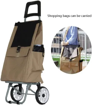 Folding Trolley, Groceries, Foldable, Insulated Cooler Pack, Grocery Truck, Family Picnic, Beach Travel, and Practical use (Color : Black)