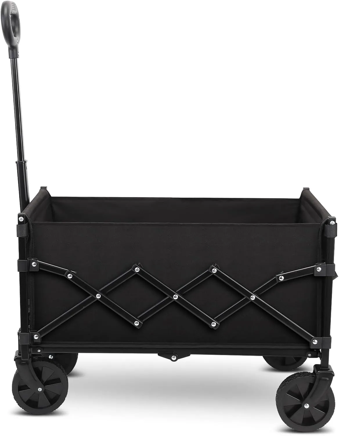 Folding Wagon Cart,Portable Heavy Duty Utility Foldable Garden Wagon Cart for Sports, Shopping, Camping and Outdoor Sport