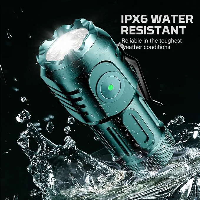 FZH Rechargeable Led Flashlights Mini Max2000 Lumens, Small Powerful Tactical Torch Super Bright Pocket EDC Flash Light 7 Modes USB C for Outdoors, Emergency, Work