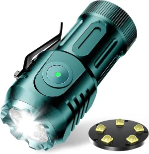 FZH Rechargeable Led Flashlights Mini Max2000 Lumens, Small Powerful Tactical Torch Super Bright Pocket EDC Flash Light 7 Modes USB C for Outdoors, Emergency, Work