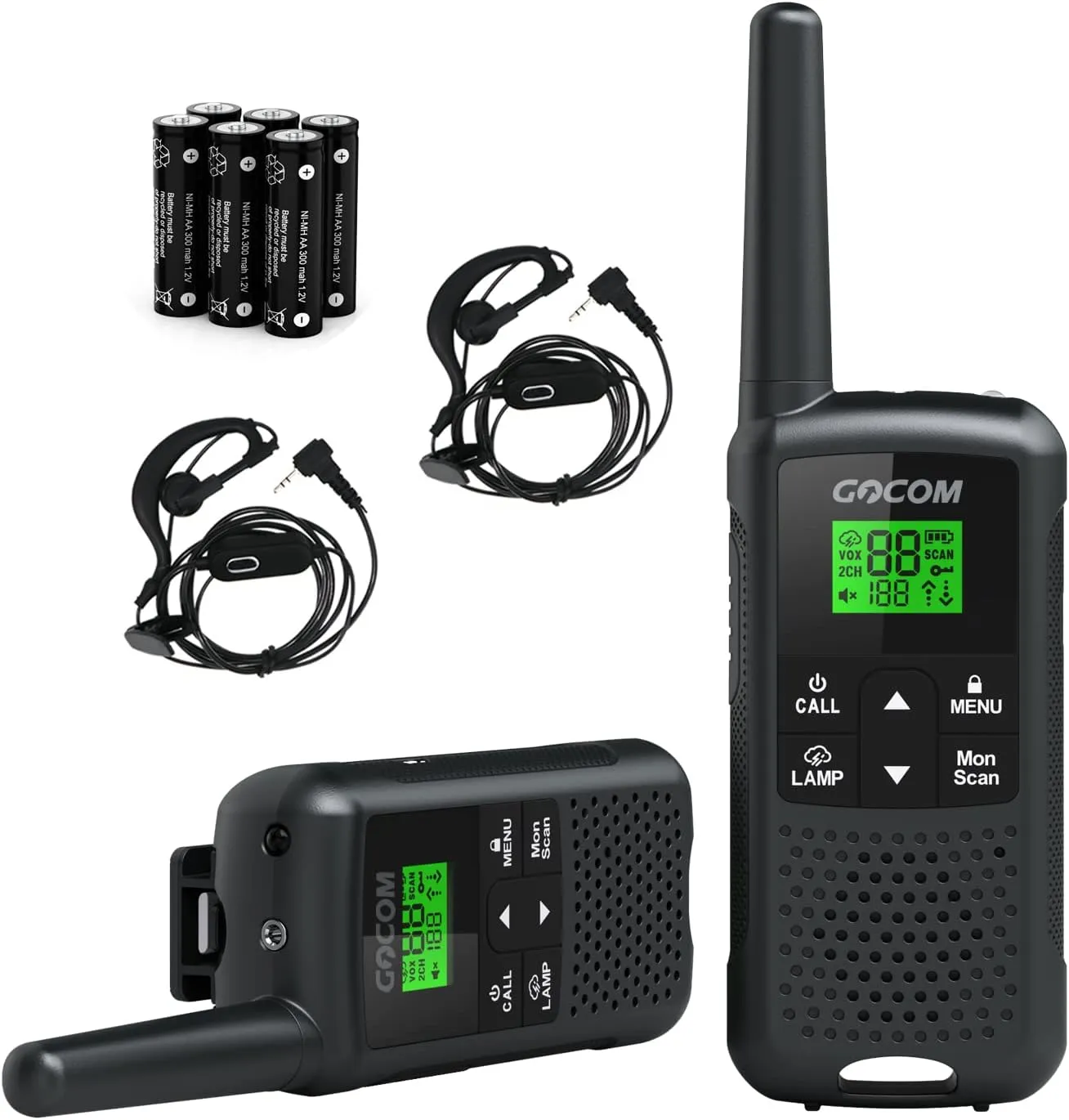 G200 Family Radio Service (FRS) Walkie Talkies for Adults, Long Range Two Way Radios Rechargeable 22 CH NOAA VOX Scan Flashlight Frequency Range:462.55-462.725MHz,467.5625-467.7125MHz UHF