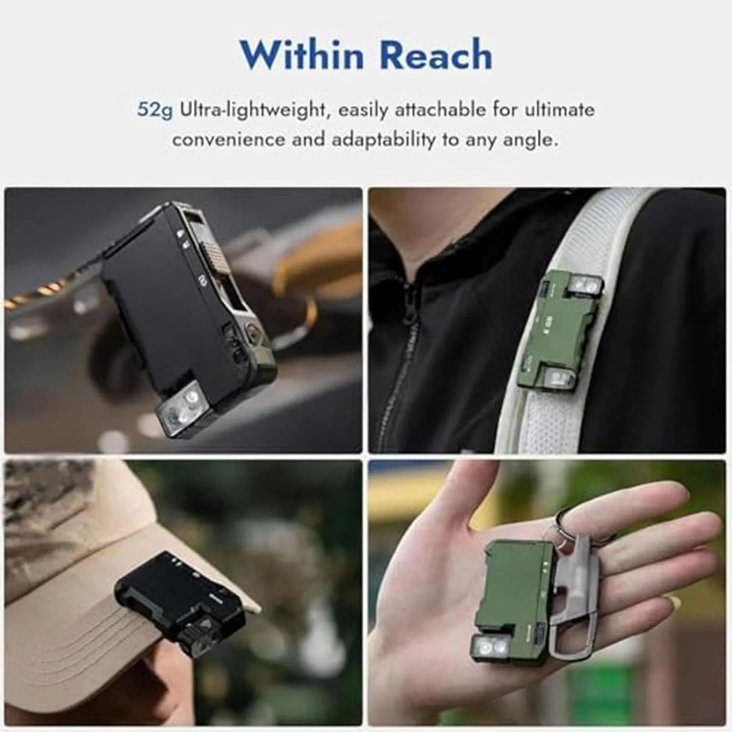 G5 EDC Light 400 Lumens, G5 Pocket-Sized LED Light, Super Bright 3 Modes Keychain Flashlight, 180° Rotation, Dual Lights, IP68 Waterproof, for Outdoor, Emergency & Daily Carry (Black)
