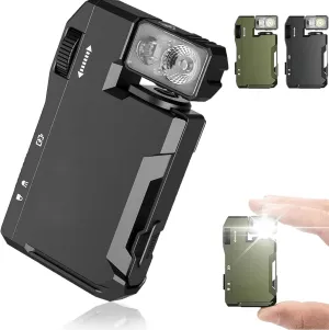 G5 Pocket-Sized Led Light - 400 Lumens Magnetic Mini Flashlight, USB-C, Magnetic Clip, Great for Gear Bag, Repai,G5 Rechargeable EDC Flashlight with 180° Rotation & Dual Light (Black)
