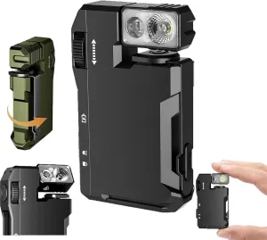 G5 Rechargeable EDC Flashlight, G5 EDC Flashlight, Super Bright 3 Modes Flashlight, 400 Lumens Mini Keychain Flashlight, Rechargeable Mini Light with Magnet for Camping Outdoor (Black)
