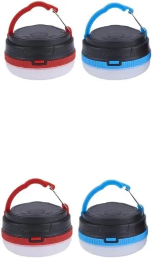 GANAZONO 4pcs Led Camping Lanterns with Magnet Portable Tent Light for Hiking Emergencies Design Material No Batteries Included