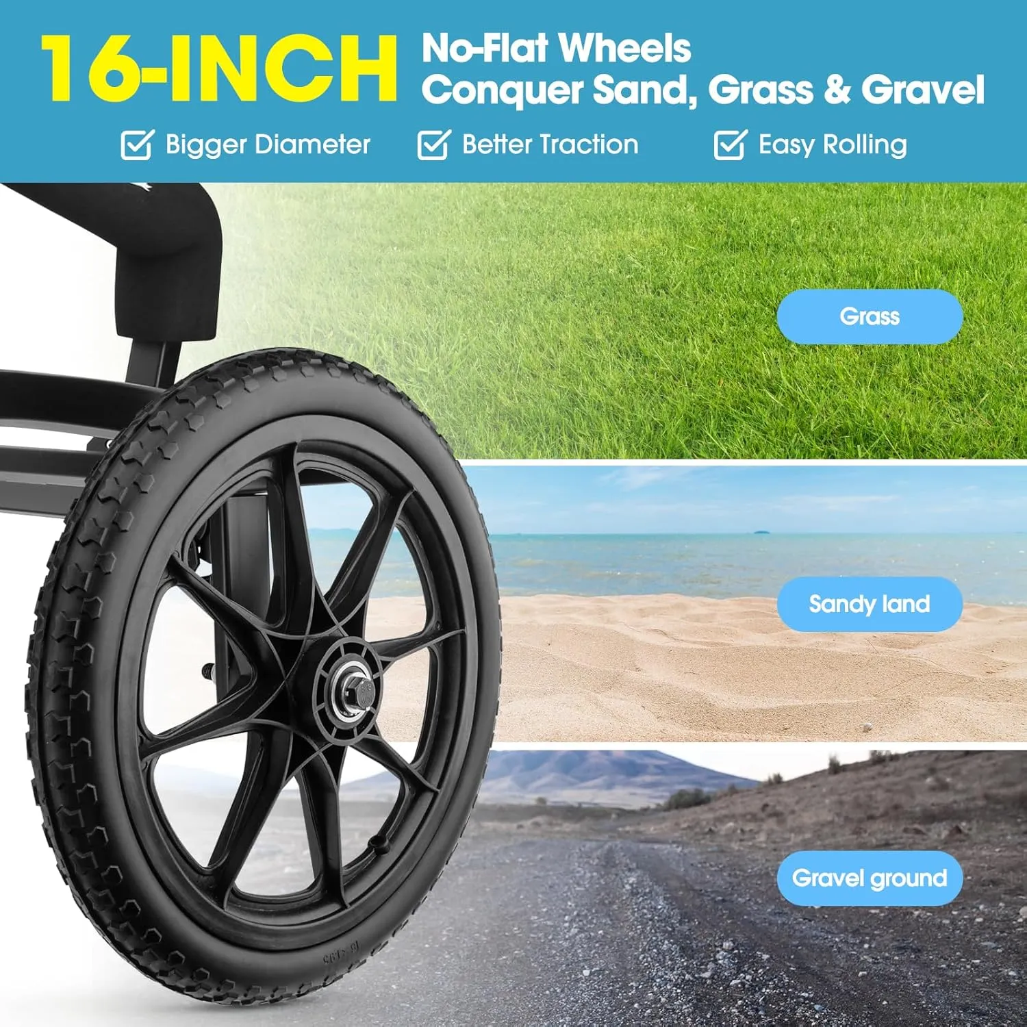 GanFindX Heavy Duty Kayak Cart | Multi-Style Kayak Trolley for Kayaks, Canoes & SUP | Durable Wheels for Easy Transport