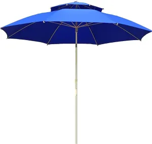 Garden Parasol, Tiltable Double-Top Parasol, Detachable Round Umbrella, Outdoor, Courtyard, Terrace Parasols