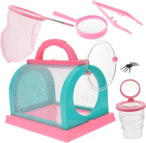 GARVALON 1set Boys and Girls Outdoor Insect Catching Kit Observation Cage and Net Educational Exploration for Natural Science Discovery