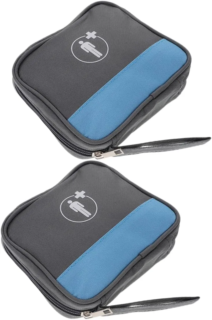 Gatuida 2pcs Portable Medical Supplies Organizer Bag Lightweight Trauma Kit for Travel Home Kitchen Hiking Camping and Cycling Efficient Storage for Emergency Needs