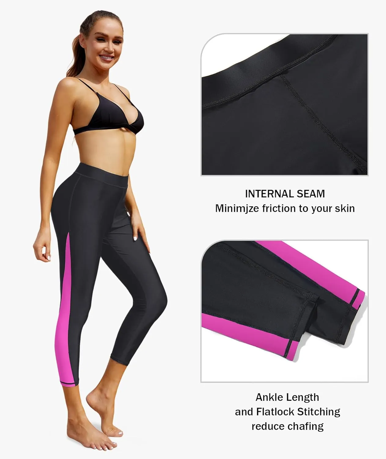 GEEK LIGHTING Swim Pants for Women Surfing Leggings SPF Swimming Tights Rash Guard Water Wetsuit Dive Kayaking Pants