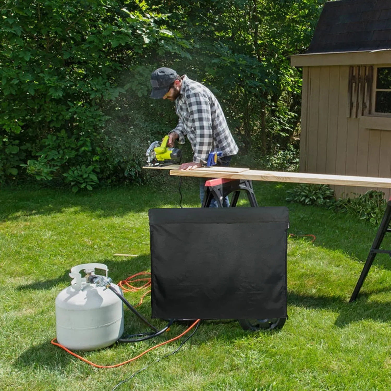 Generator Covers While Running,Outdoor Generator Tent Running Cover,Waterproof Portable Generator Enclosure, 32 "Lx24" Wx24 "H Generator Shelter Tent for Most 5000-10000w Framed Generators