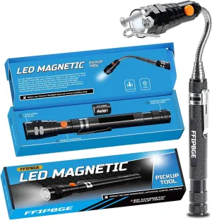 Gifts for Him, Telescoping Magnet Pickup Tool with 3 LED Magnetic Flashlight, Fathers Day Dad Gifts from Daughter Wife Son, Cool Gadgets Birthday Gifts for Men, Dad, Husband, Boyfriend