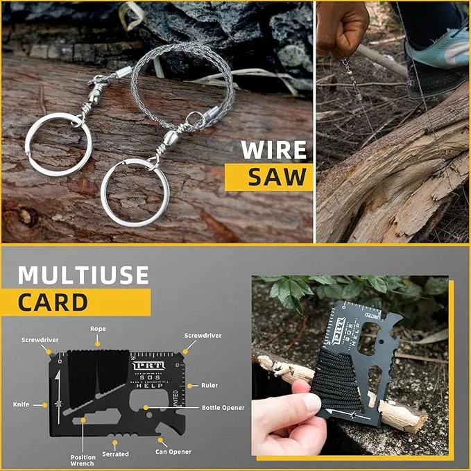 Gifts for Men Dad Husband Him, Christmas Stocking Stuffers Birthday Gifts Idea for Boyfriend Man, Survival Kit 14 in 1, Survival Gear and Equipment, Fishing Hunting Camping Accessories, Cool Gadgets