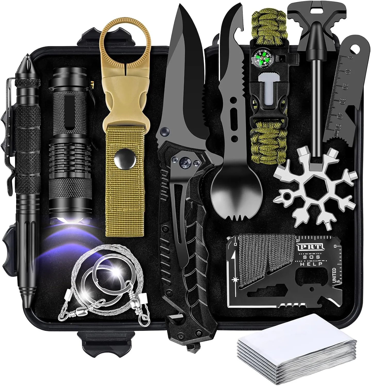 Gifts For Men Him Dad Husband, 28-In-1-Survival Kits, Men'S Gifts Survival Gear, Stocking Stuffers For Men Christmas Birthday Gifts, Unique Cool Gadgets Gifts For Camping, Hiking, Hunting