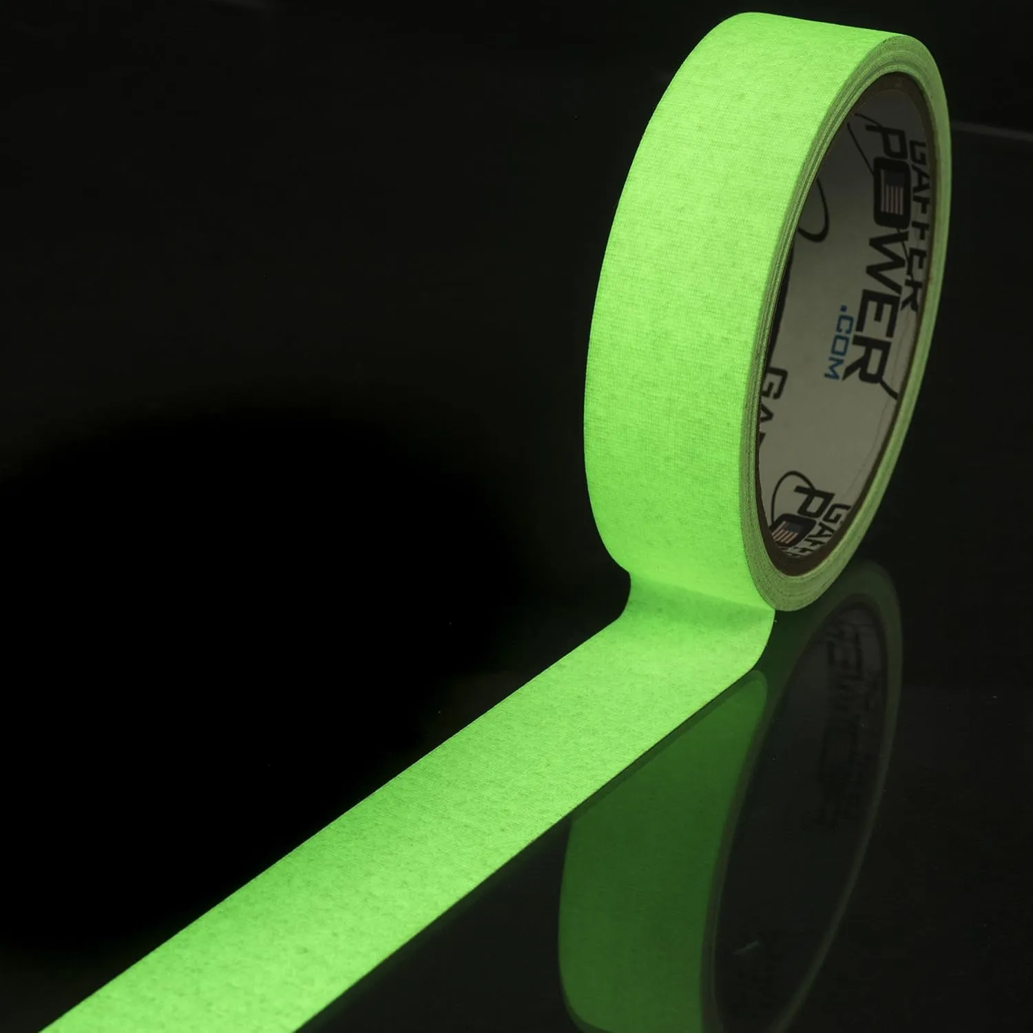 Glow Tape | Glow in The Dark Gaffers Tape | Neon Fluorescent | Luminous Reflective Tape | Waterproof | High Visibility for Theatres, Staged & Dark Areas |