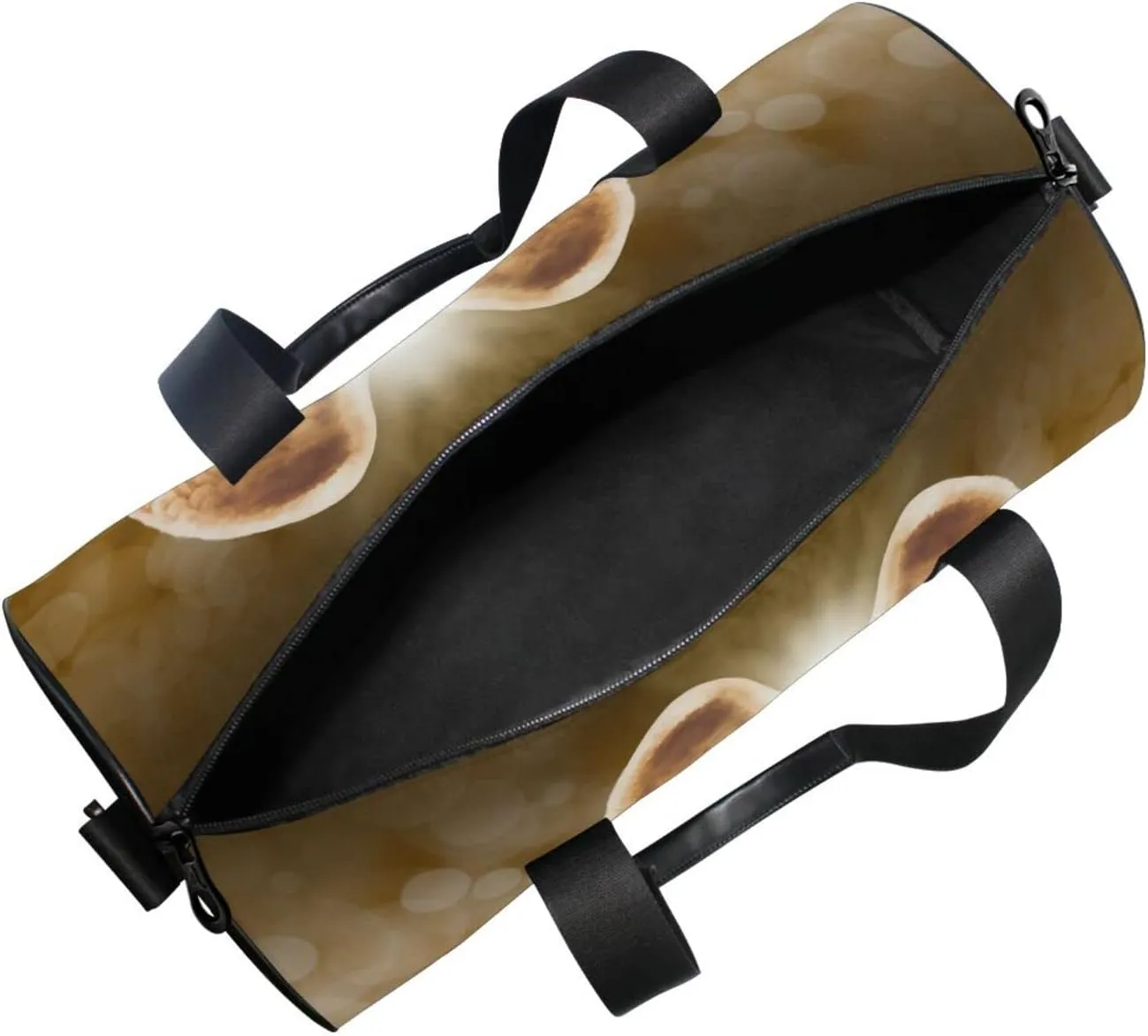 Golden Gold Angel Wings Duffel Bag, Foldable Canvas Travel Tote for Gym Sports with Inner Pockets, Durable Lightweight Fitness Bag for Overnight Workout
