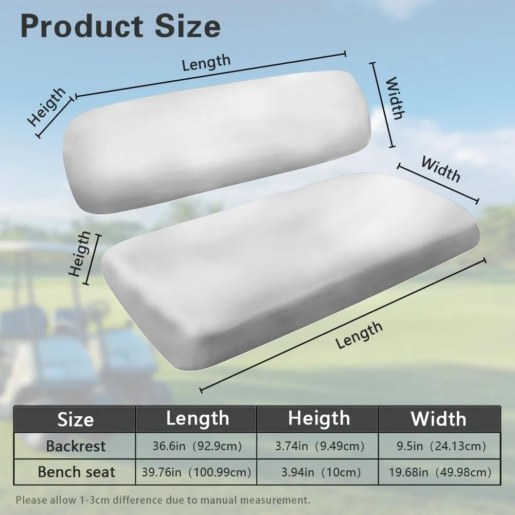Golf Cart Accessories Easy Installation Golf Cart Seat Covers Club Car Seat Protectors with Non-Slip Backing - Heavy Duty Seat Blanket Fit All-Day Driving